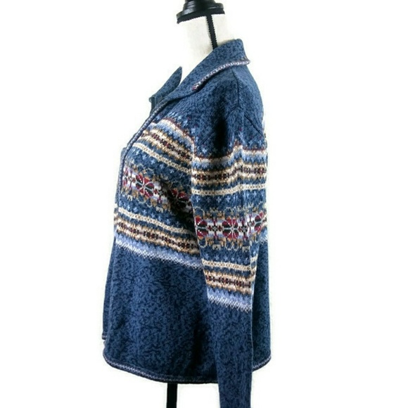 Heirloom Collectables Blue Zip up Cardigan - Picture 2 of 4